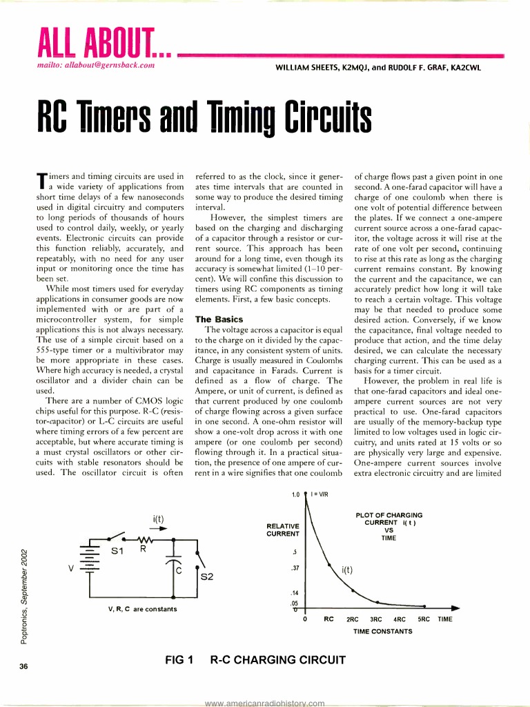 RC Timing Circuits Explained | PDF | Capacitor | Electronic Circuits