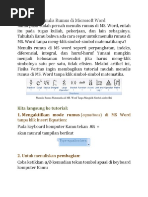 Tutorial Lengkap Cara Membuat Simbol Rho Di Word Beserta Gambar Microsoft Word Tutorial