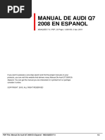 Manual de Audi Q7 2008 en Espanol