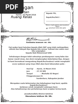 46 Koleksi Contoh Undangan Syukuran Sekolah Terbaik