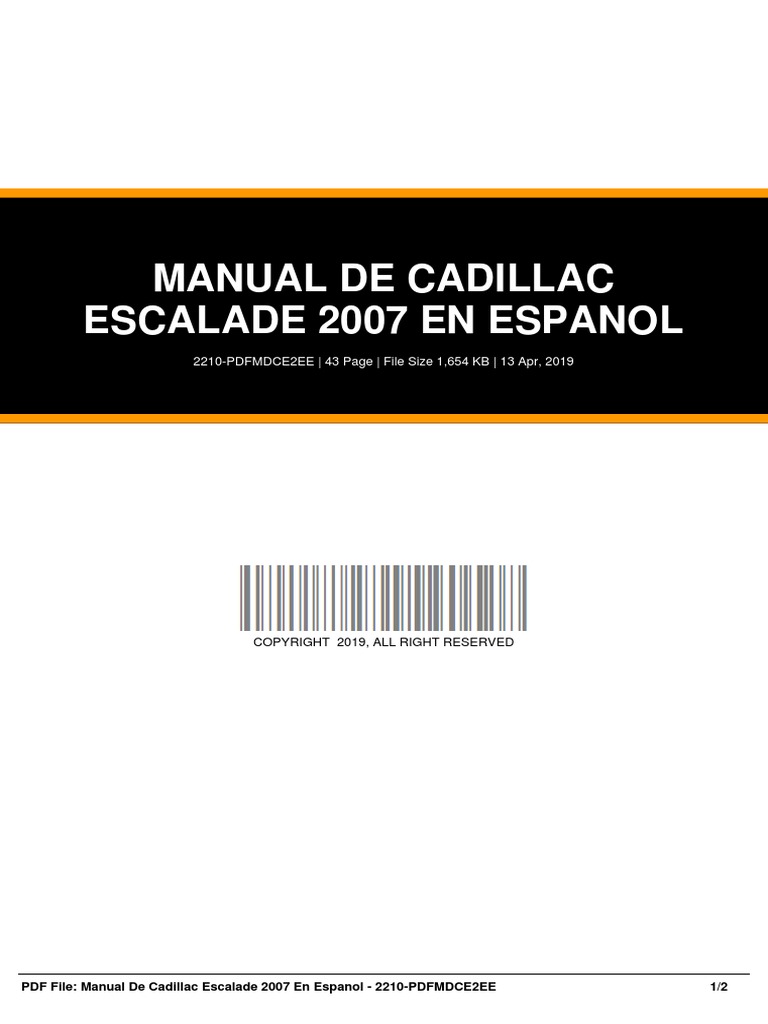 2007 ESCALADE MANUAL visual data 6