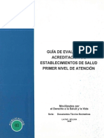 GUIA DE EVALUACION Y ACREDITACION DE ESTABLECIMIENTOS DE SALUD PRIMER NIVEL DE ATENCION.pdf