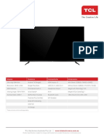 55" QUHD Android TV: TCL Electronics Australia Pty LTD