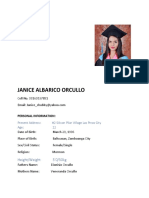 Janice Albarico Orcullo Resume