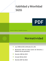 Portabilidad y Movilidad en SGSS - Dra Carmén Helena Castaño