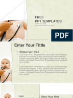Little Baby With Stethoscope Medical PPT Templates Widescreen