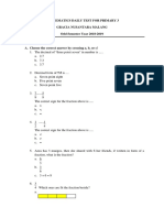 Mathematics Daily Test For Primary 3 Gracia Nusantara Malang Odd Semester Year 2018-2019 Name: A. Choose The Correct Answer by Crossing A, B, or C!