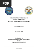 Department of Defense (Dod) Cloud Computing Security Requirements Guide (SRG)