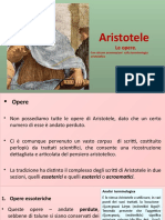 Aristotele: Discussione sulle  Opere (con osservazioni sulla terminologia aristotelica)