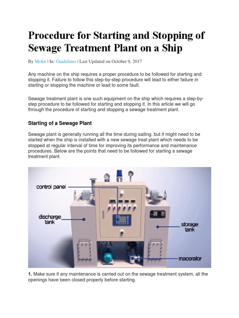 Sewage Treatment Plant Operation Guide | PDF | Sewage Treatment | Valve
