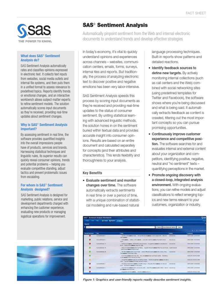 Sas Sentiment Analysis 104357 | PDF | Sas (Software) | Linguistics