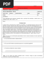 AVALIAÇÃO DE CIÊNCIAS, SISTEMA S. E ESTAÇÕES DO ANO