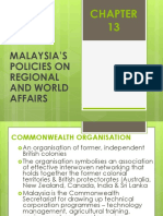 Malaysia'S Policies On Regional and World Affairs
