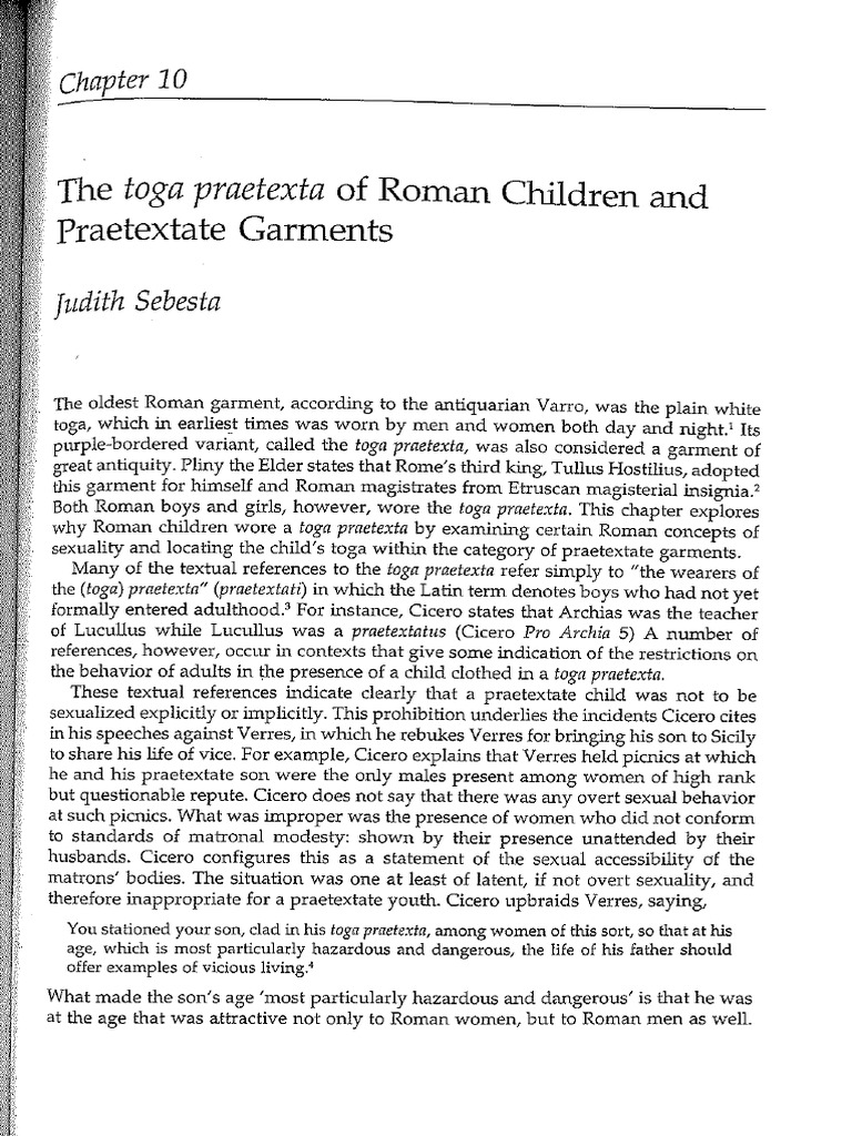 Roman Children and the Toga Praetexta | PDF | Weaving | Roman Empire