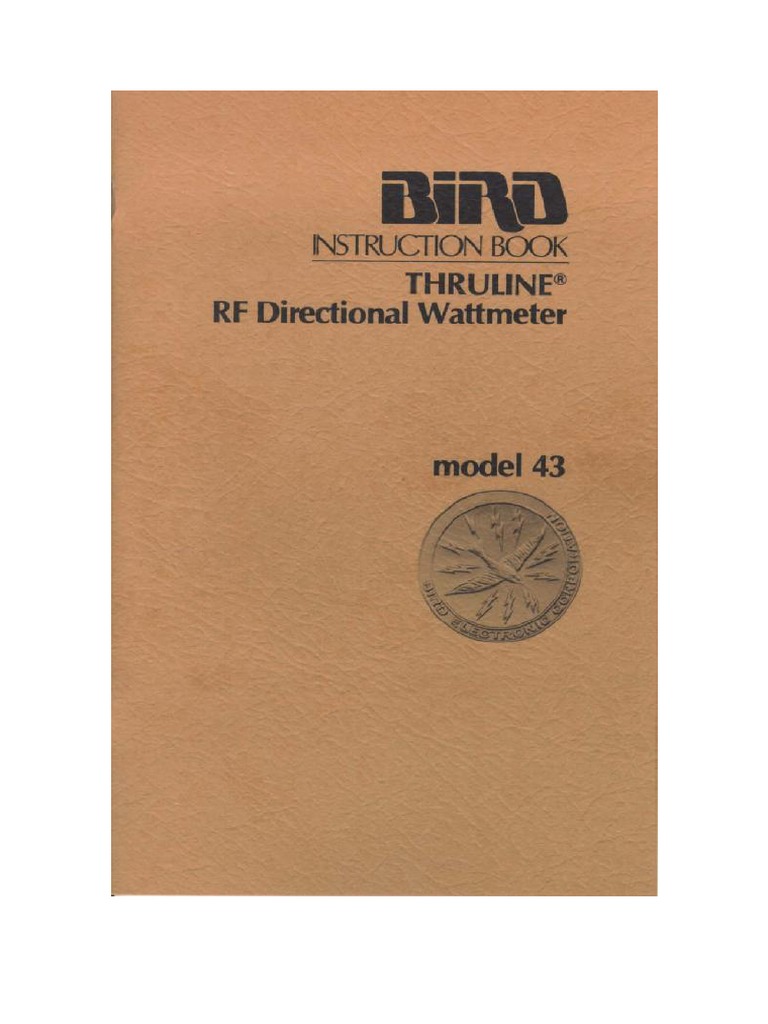 Bird 43 Series Manual | PDF | Coaxial Cable | Electrical
