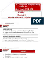 Paradigms of Computer Programming and C++ Subject Code-CST-152