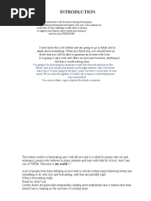 Lottery Forecasting Secret Part 2