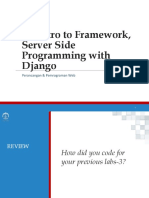 Intro To Framework, Server Side Programming With Django