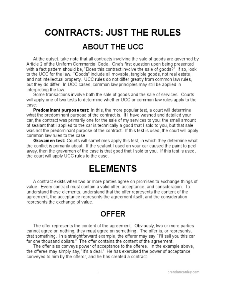 Contracts Just The Rules | PDF | Offer And Acceptance | Consideration