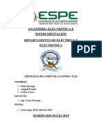 Ingeniería Electrónica e Instrumentación Sistemas de Comunicaciones