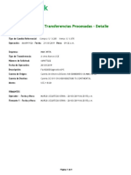 Consulta de Transferencias Procesadas - Detalle