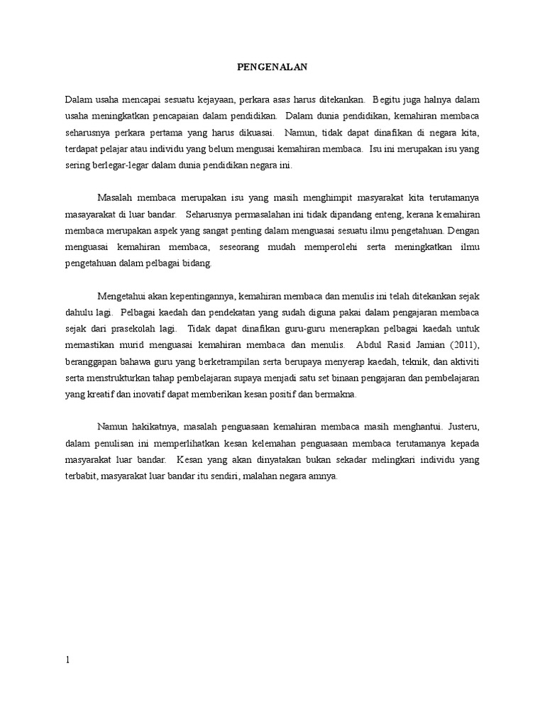 Isu Membaca Di Pedalaman Pdf
