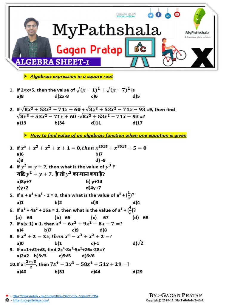 Algebra Toughest Questions Algebra Teaching Mathematics
