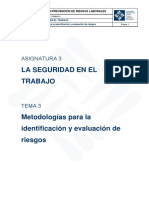 Asignatura 3.3 Metodologías para La Identificacion y Evaluacion de Riesgos PDF