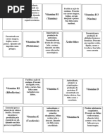 Cartas sais e vitaminas