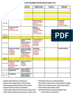 Horario de Talleres Extraescolares