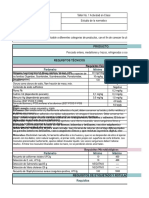 Chek List Parametros de Calidad Productos