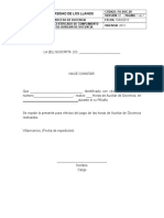 Fo-Doc-20 Formato Certificado de Cumplimiento Auxiliar Docencia