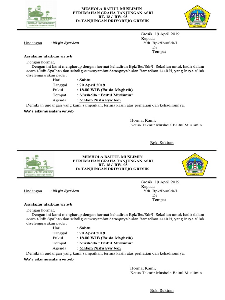 Undangan Nisfu Sya Ban New