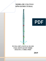 Memoria Calculo Estructural Pluma Grua Manual 9m