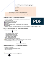 Evolution of Programming Languages Overview