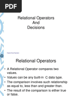 Relational Operators and Decision