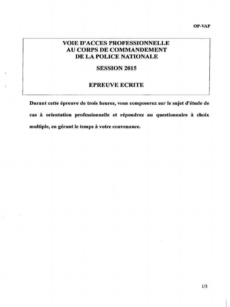 2015 Etude de Cas Vap Officier