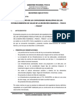 Mejora capacidad resolutiva centros salud Huariaca