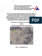 Estudio MicrozonGeotecSismica TomoII Carabayllo2013 PDF