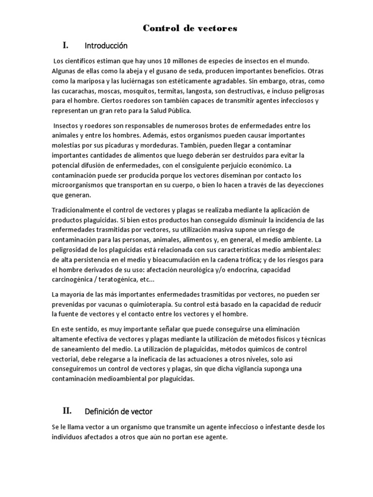 Control Efectivo de Vectores y Plagas | PDF | Pesticida | Insectos