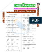 Ecuaciones Cuadráticas - Álgebra