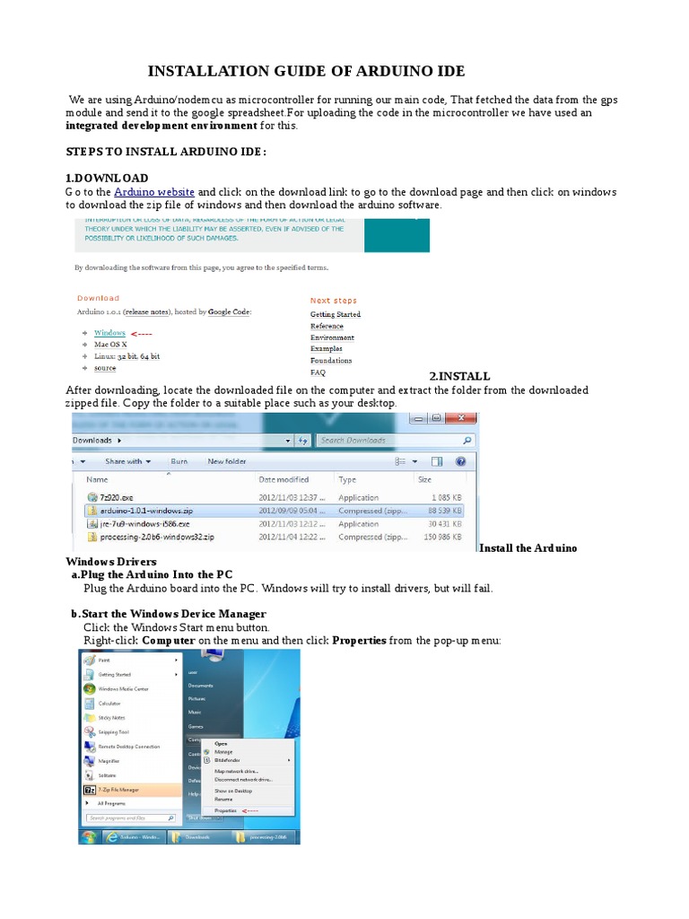 Installation Guide of Arduino Ide | PDF | Arduino | Device Driver