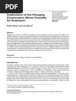 Implications of The Changing Conversation About Causality For Evaluators