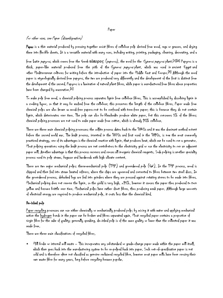 Paaper | PDF | Pulp (Paper) | Paper
