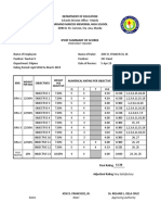 Ipcrf Summary of Scores: Department of Education Mariano Marcos Memorial High School
