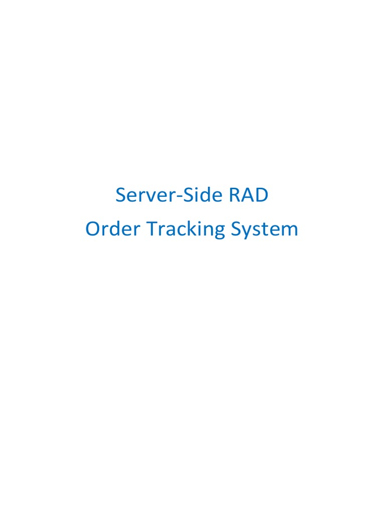 Server-Side RAD Order Tracking System | PDF | Login | Model–View–Controller