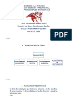 Planificación de obras universitarias