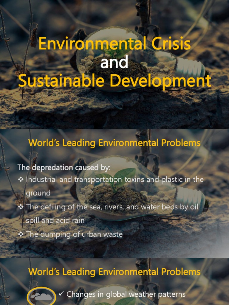 Environmental Crisis And Sustainable Development Pdf Global Warming