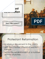 Protestant Reformation: - Guico, Nikki Andrea C