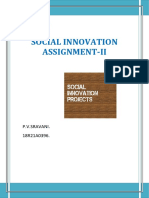 Social Innovation Assignment-Ii: P.V.Sravani. 18R21A0396